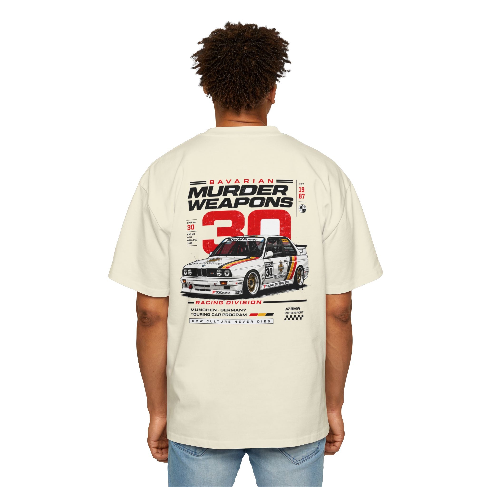 BMW Racing Division Tee — Vintage E30 Motorsport Car Graphic Shirt