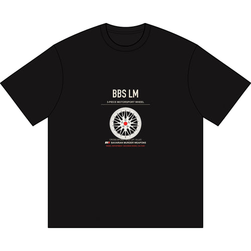 BBS LM Wheel Diagram Boxy Tee — Automotive Car Enthusiast Graphic T‑Shirt