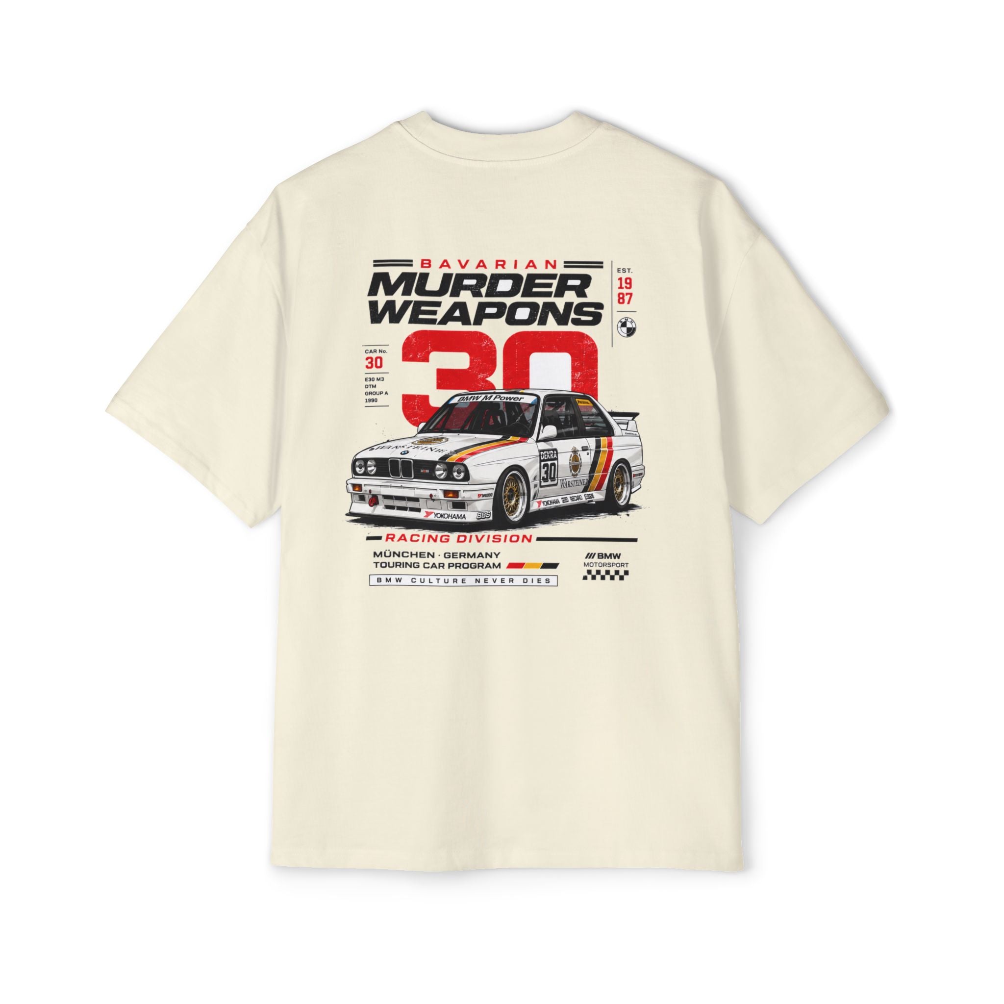 BMW Racing Division Tee — Vintage E30 Motorsport Car Graphic Shirt