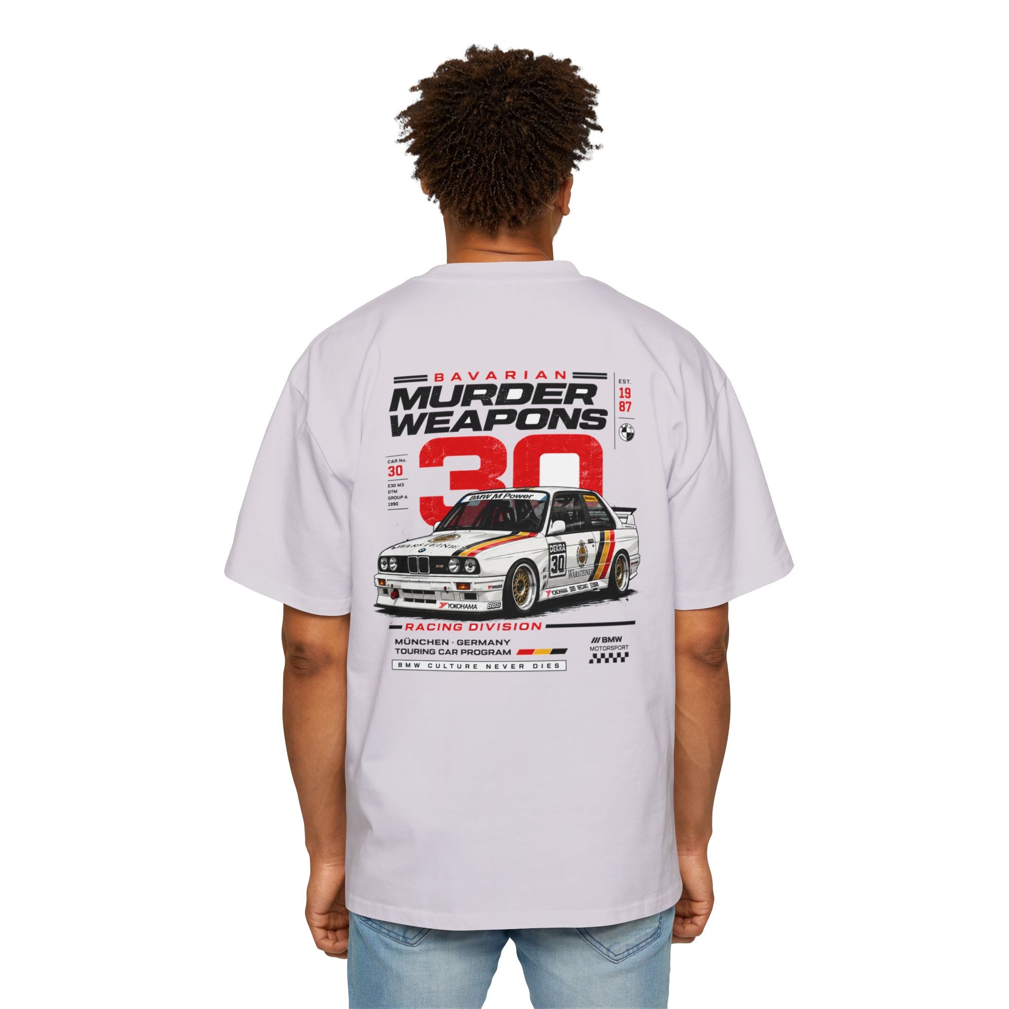 BMW Racing Division Tee — Vintage E30 Motorsport Car Graphic Shirt